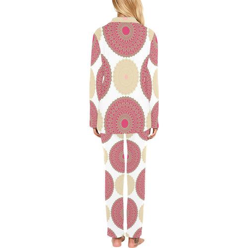 Circle indian pattern Women's Long Pajama Set