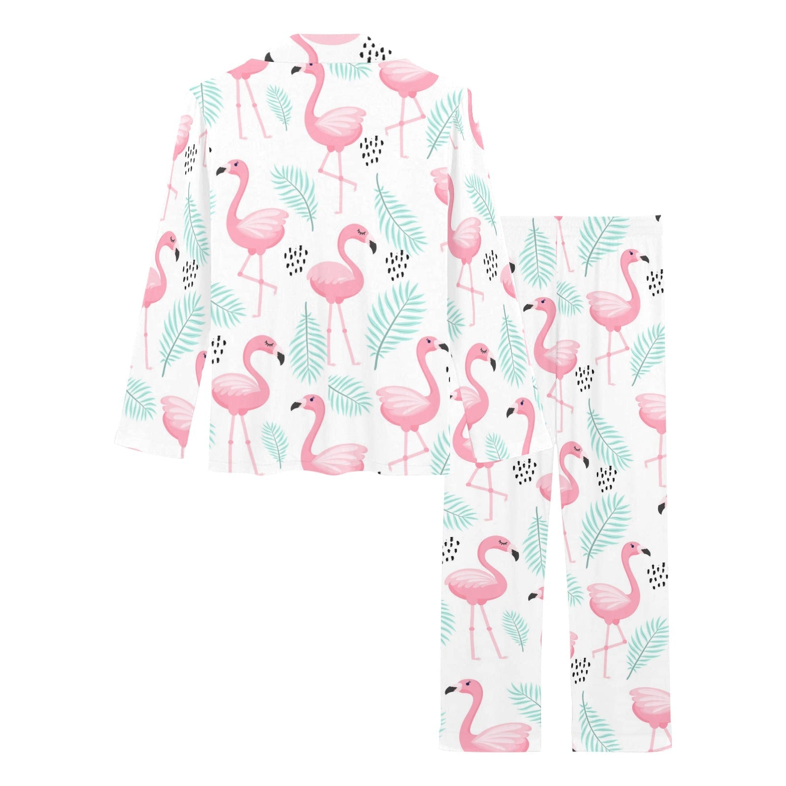 Cute flamingo pattern Women's Long Pajama Set