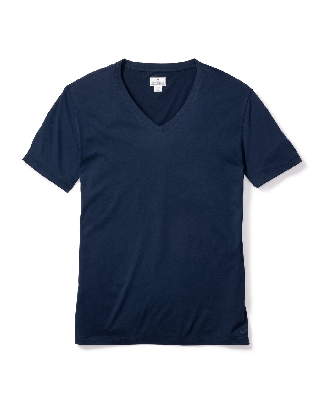 Men's Pima V-Neck Top in Navy