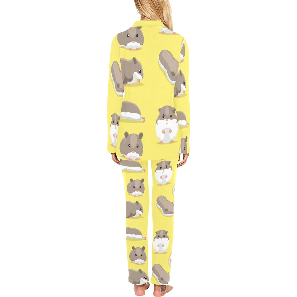 Cute Hamster pattern Women's Long Pajama Set