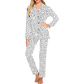Cartoon hand drawn ice cream black white Women's Long Pajama Set