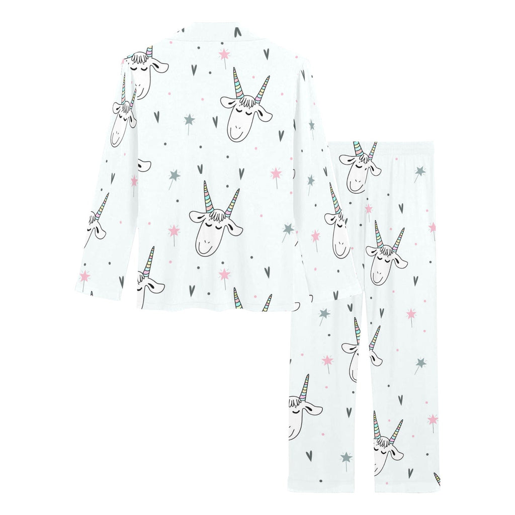 Cute goat design pattern Women's Long Pajama Set