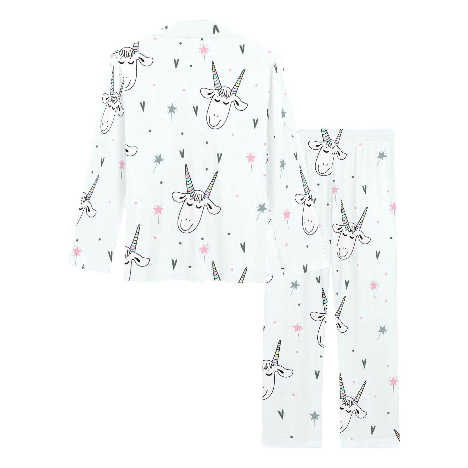 Cute goat design pattern Women's Long Pajama Set