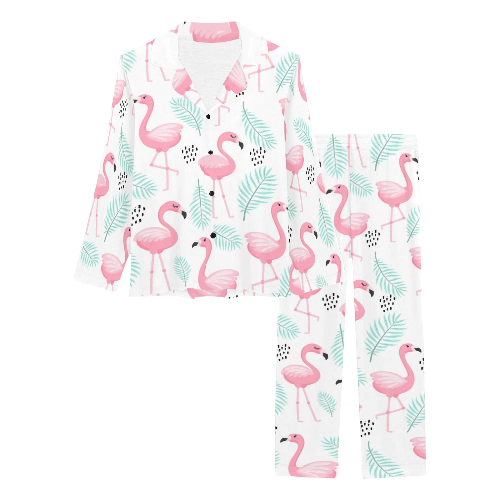 Cute flamingo pattern Women's Long Pajama Set