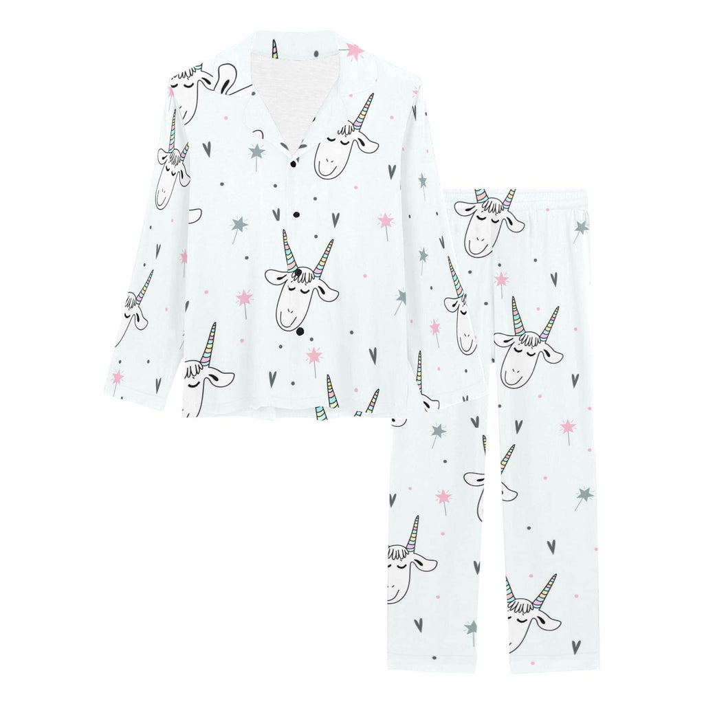 Cute goat design pattern Women's Long Pajama Set