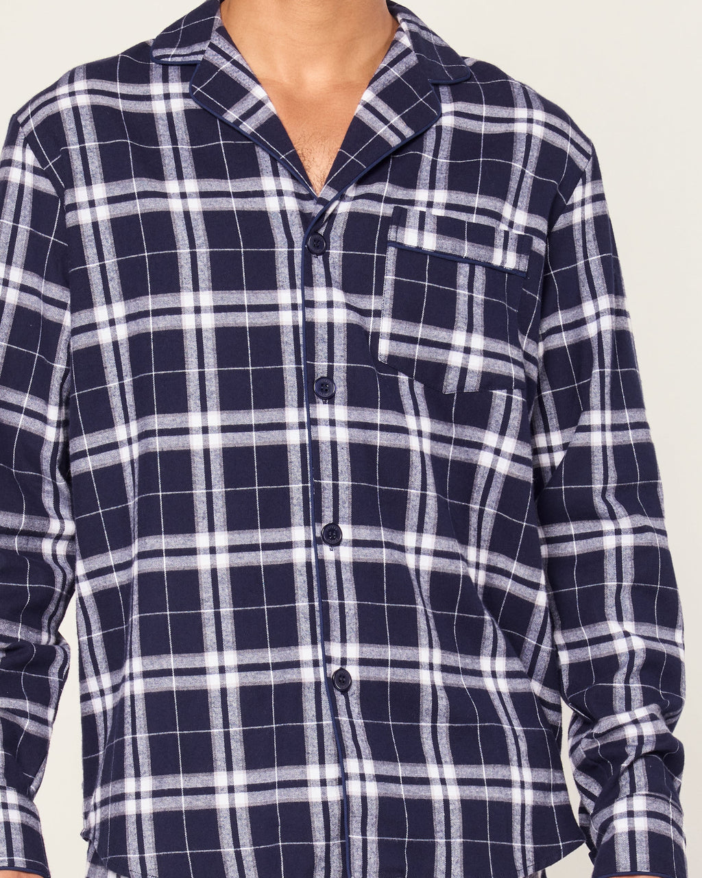 Men's Brushed Twill Pajama Set in Oxford Tartan