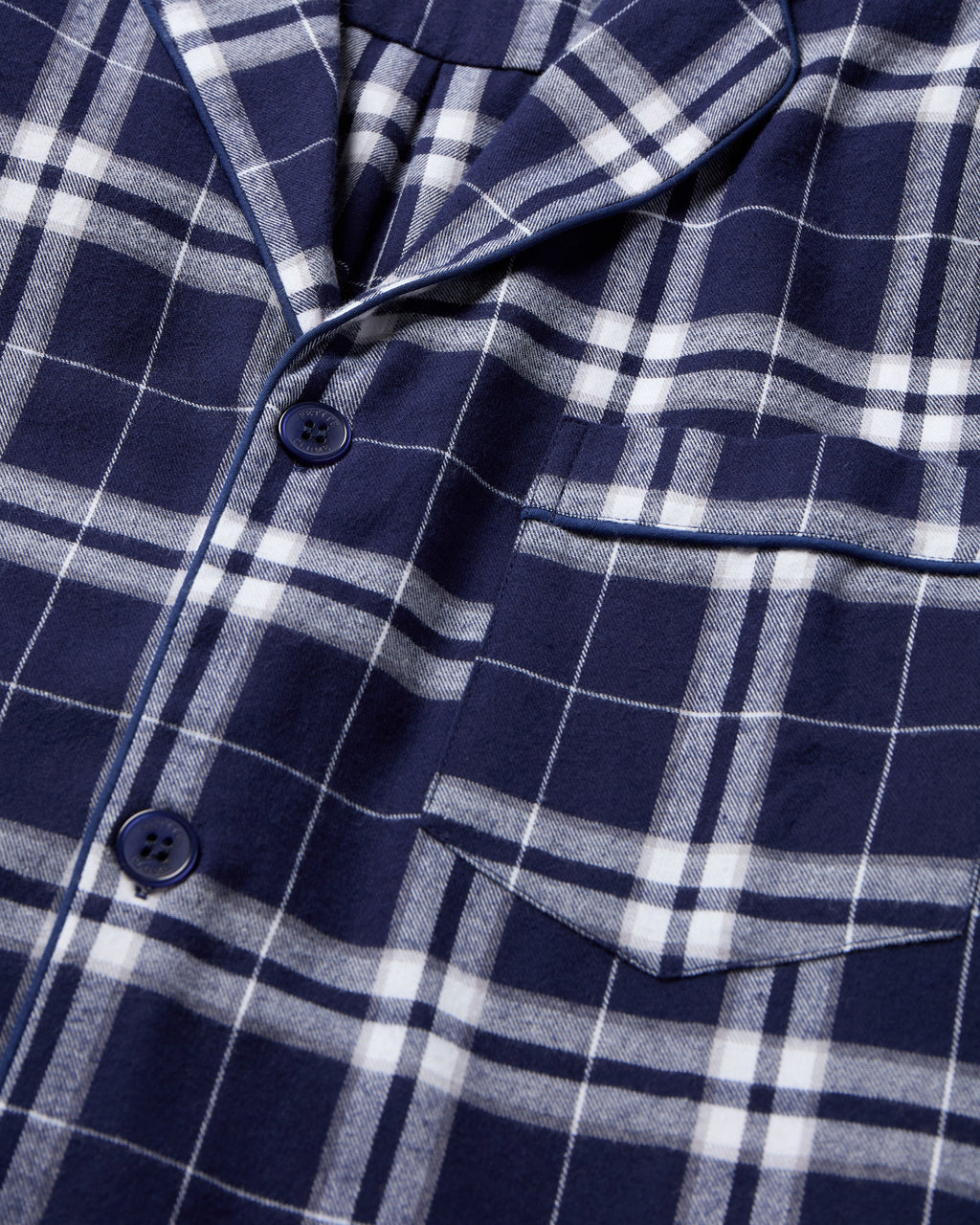 Men's Brushed Twill Pajama Set in Oxford Tartan