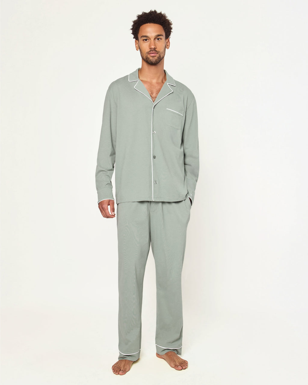 Men's Pima Pajama Set in Sage