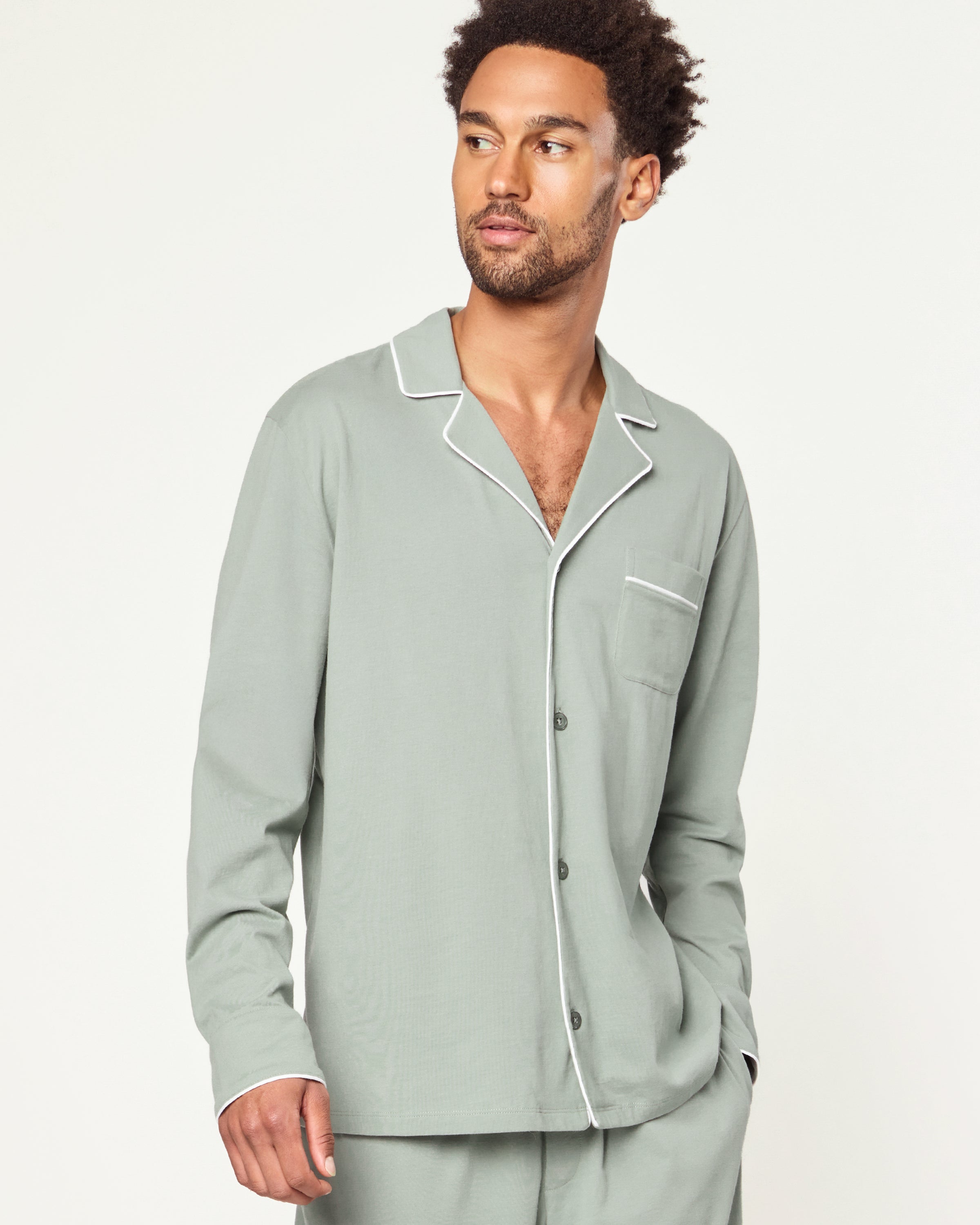 Men's Pima Pajama Set in Sage