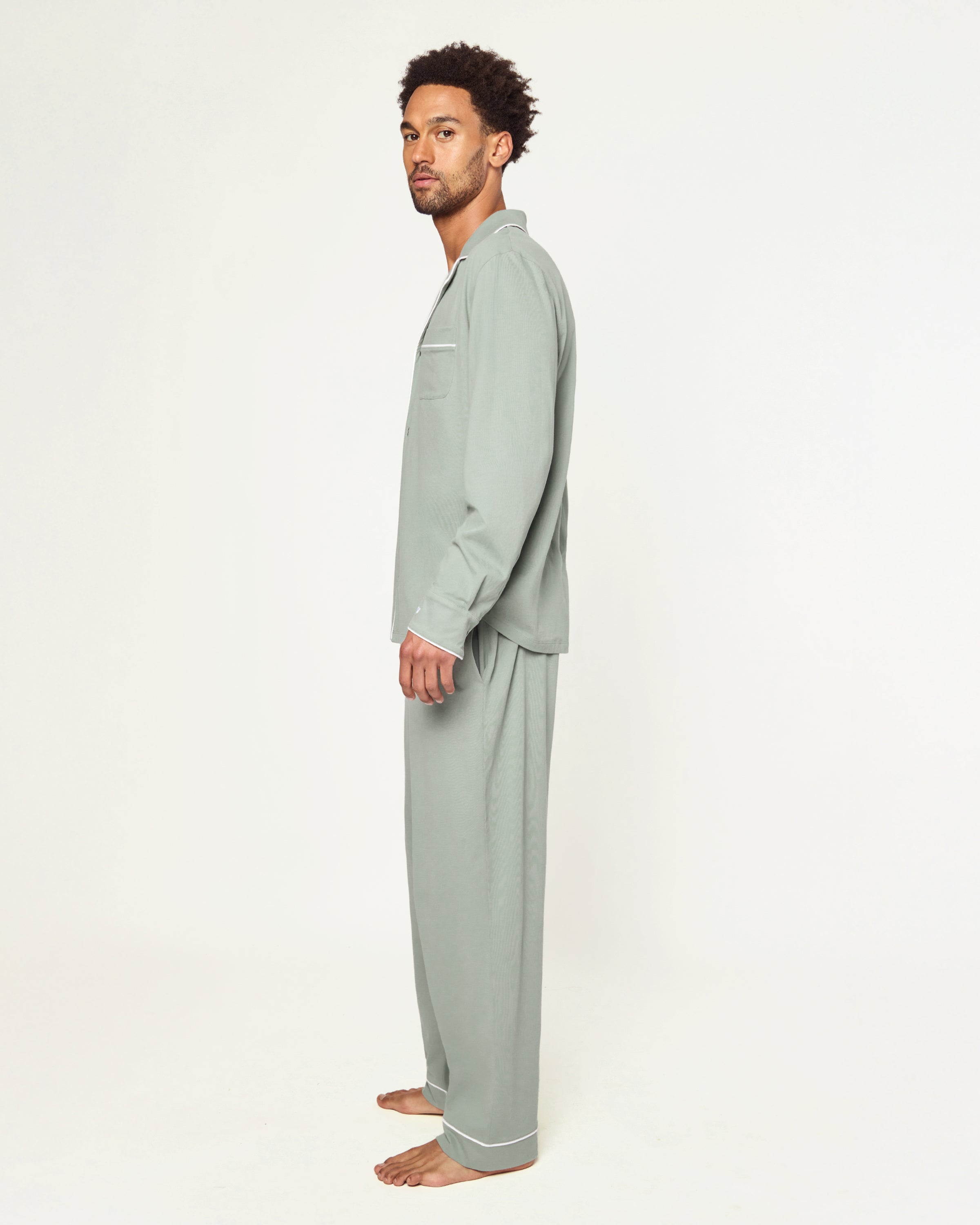Men's Pima Pajama Set in Sage