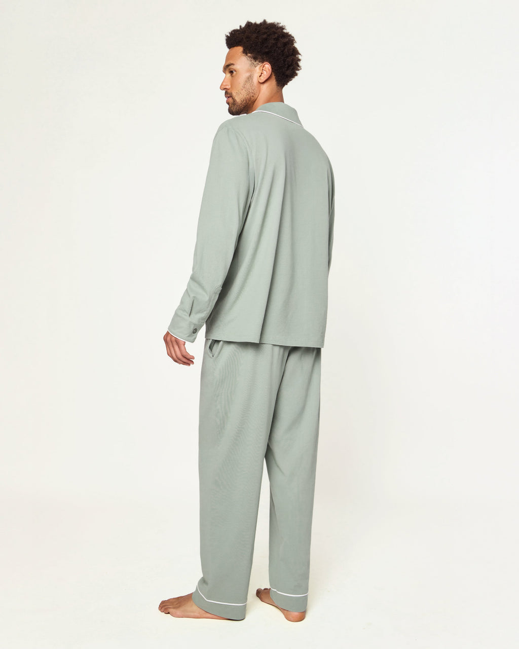 Men's Pima Pajama Set in Sage
