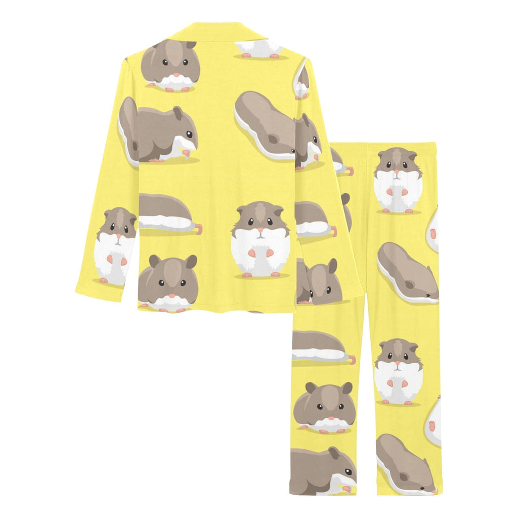 Cute Hamster pattern Women's Long Pajama Set