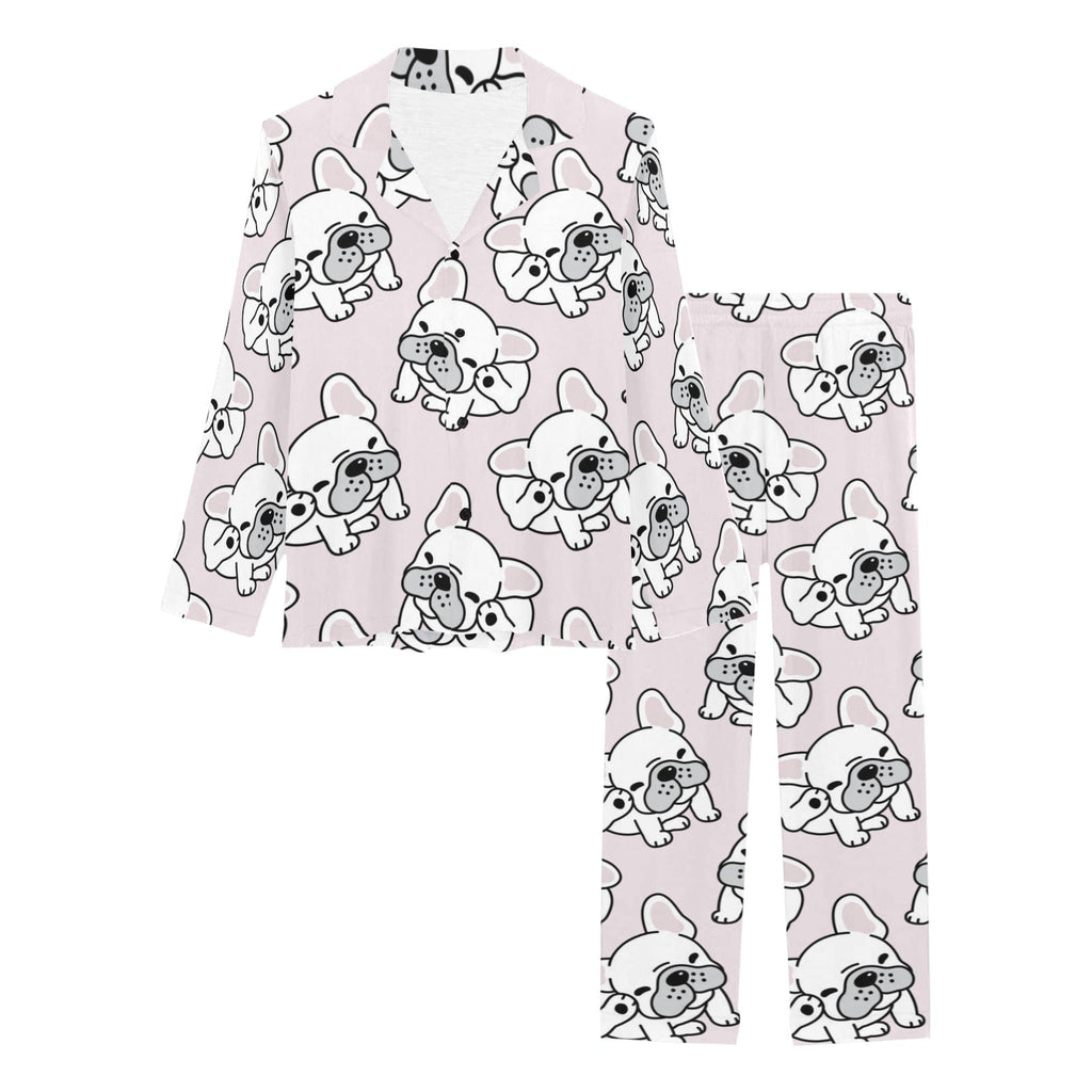 Cute french bulldog pattern Women's Long Pajama Set