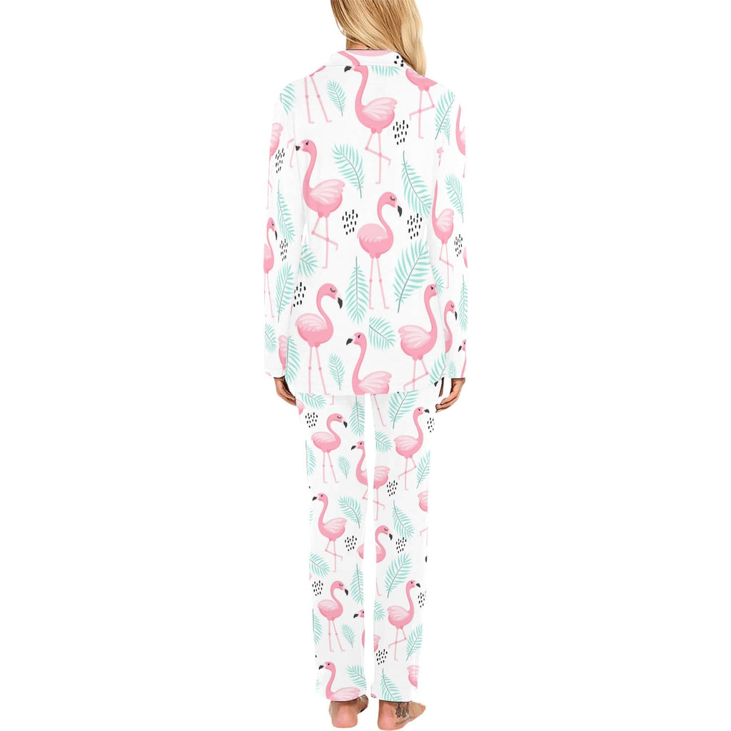 Cute flamingo pattern Women's Long Pajama Set